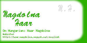 magdolna haar business card